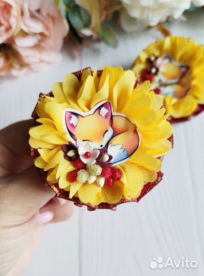 Бантики для волос ручная работа