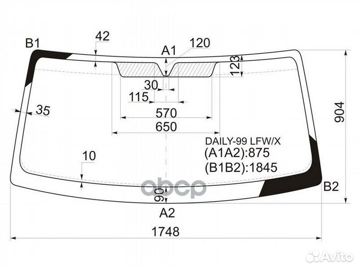 Стекло лобовое Iveco Daily 99-14 / Nissan Inter