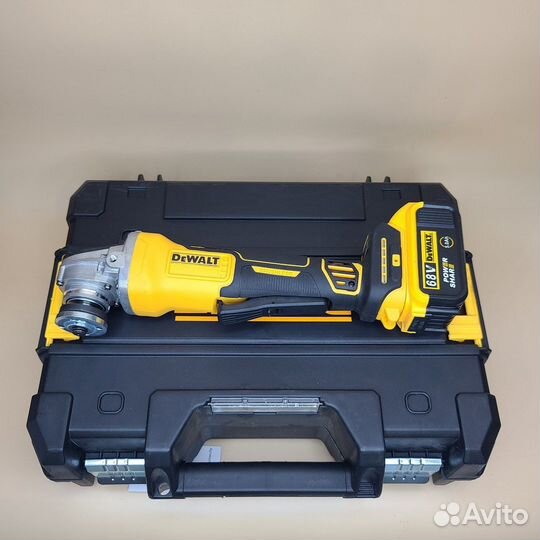 Аккумуляторная ушм Dewalt 24 В, 125 мм, 2 АКБ