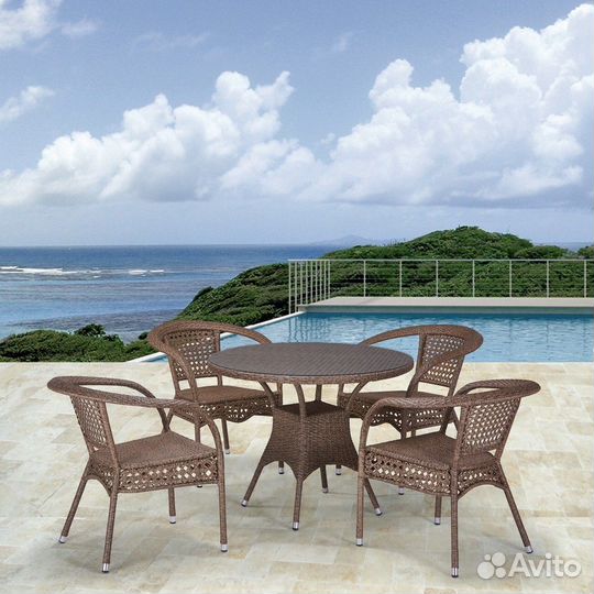 Комплект плетеной мебели Лион-1B T220CT-Y32-W56 Li