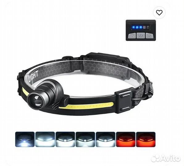 Налобный фонарь сенсорный KXK-668 (Zoom модель)