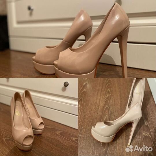 Туфли женские 35 размер бежевые