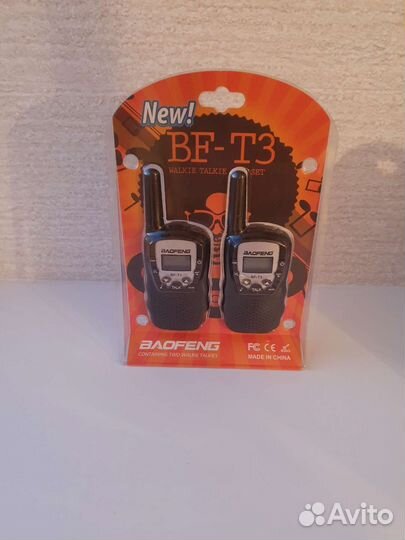 Комплект из 2 рации Baofeng BF-T3 черные