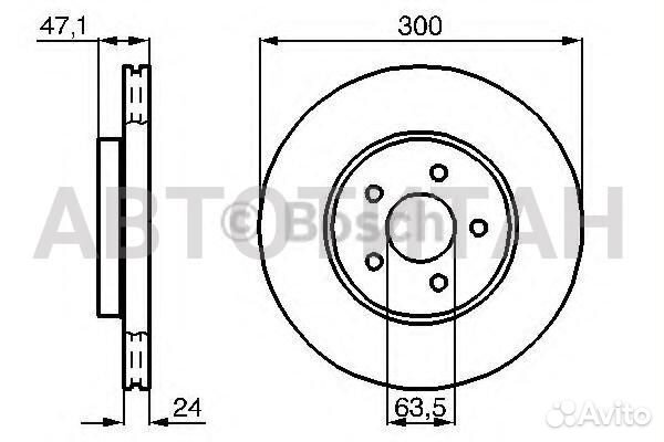 Диск тормозной перед ford mondeo III Saloon (B4Y )