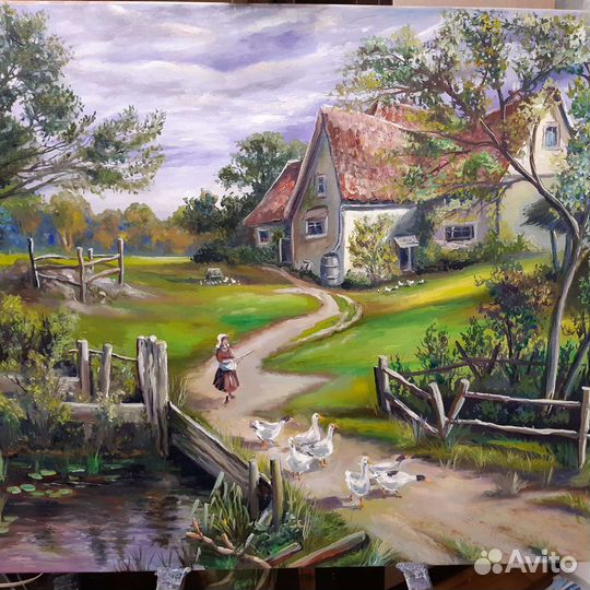 Пастушка с гусями