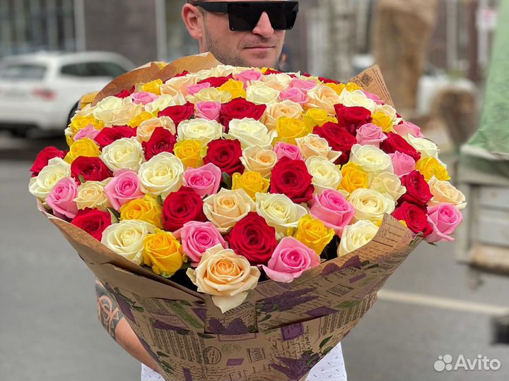 101 роза 51 роза 25 35 45 букет роз Цветы Доставка