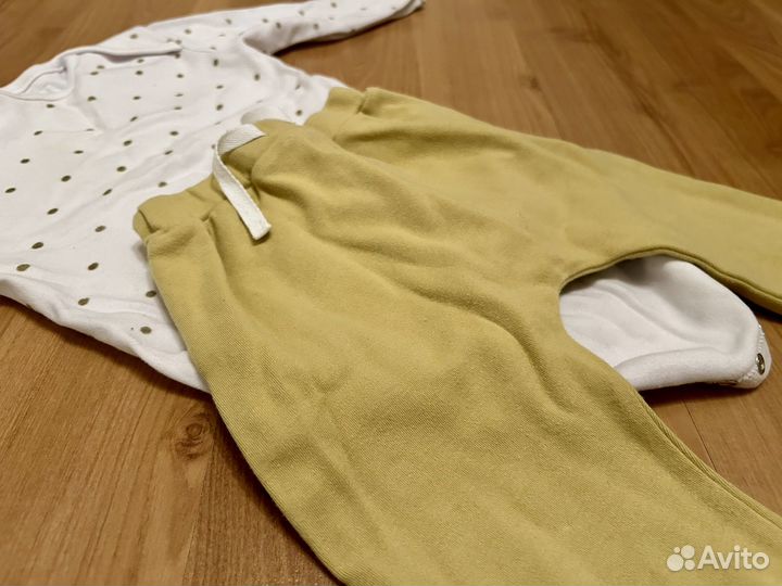 Детское боди и штанишки 86 размер унисекс цвет