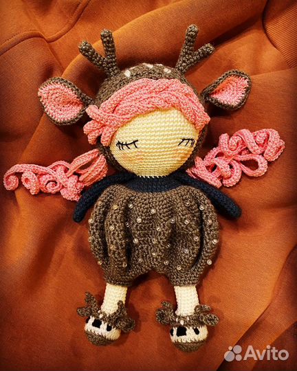 Игрушка кукла олененок