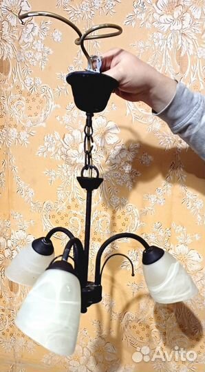 Люстра потолочная подвесная 3 рожка