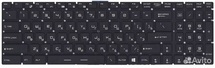 Клавиатура MSI GL63 8SC-006RU с RGB подсветкой, OE