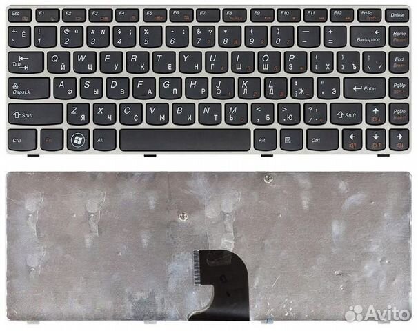 Клавиатура Lenovo IdeaPad Z360 черная с рамкой