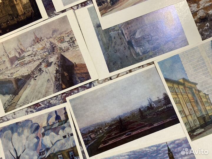 Открытки СССР винтаж акварели ретро