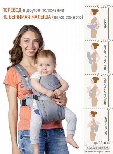 Анотомический рюкзак-кенгуру чудо-чадо