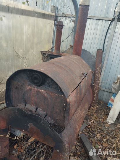 Печка на улице для варки корма скотине