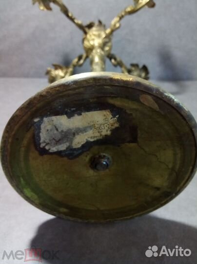 Подсвечник бронза 5 рожков СССР/ Подсвечник Лев