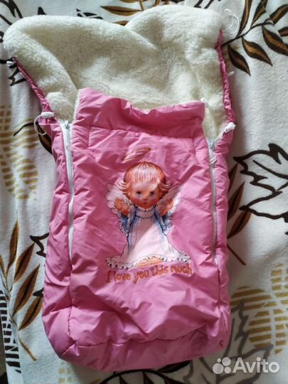 Меховой конверт в коляску