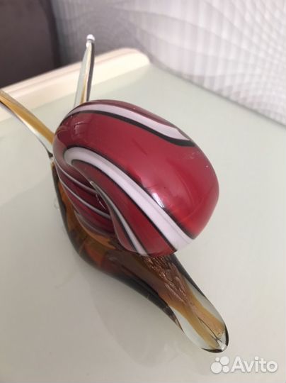 Статуэтка Улитка муранское стекло