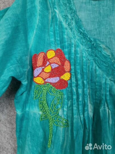 Туника платье из батиста. Хлопок.Индия Р.46