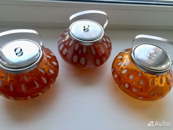 Сахарница стекло винтаж СССР