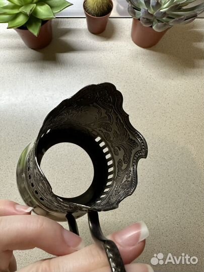 Подстаканник никелированный