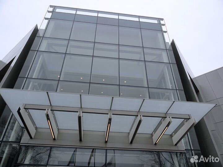 Стеклянный козырёк для крыльца