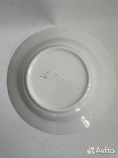Тарелка зик конаково СССР синяя роза