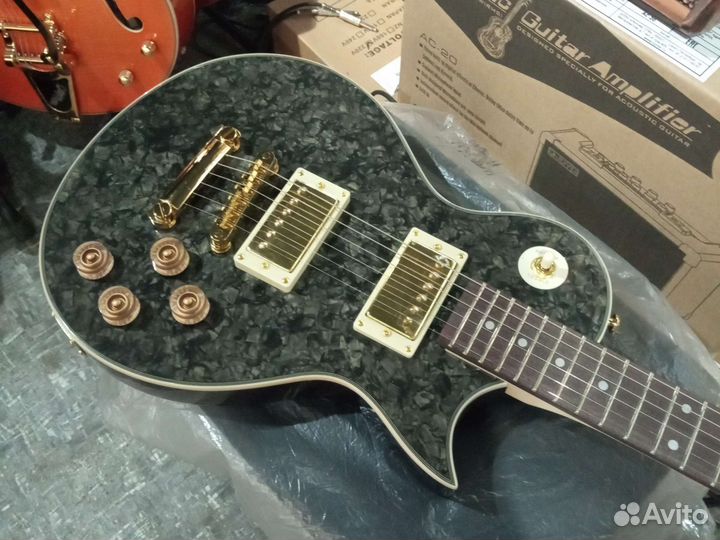 Электрогитары Caraya Les Paul Чёрный Перламутр