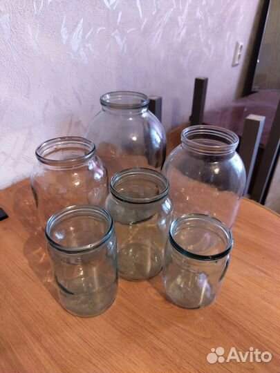 Банки стеклянные 3л, 2л, 1.5л, 1л, 0.75л, 0.5л