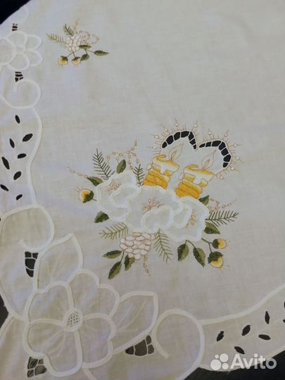 Скатерть новогодняя чайная, винтаж Германия