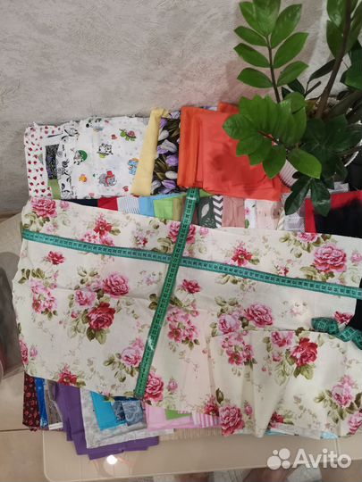 Обрезки ткани хлопок