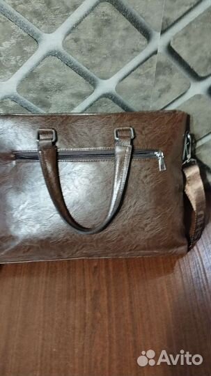 Мужская кожаная сумка через плечо новая