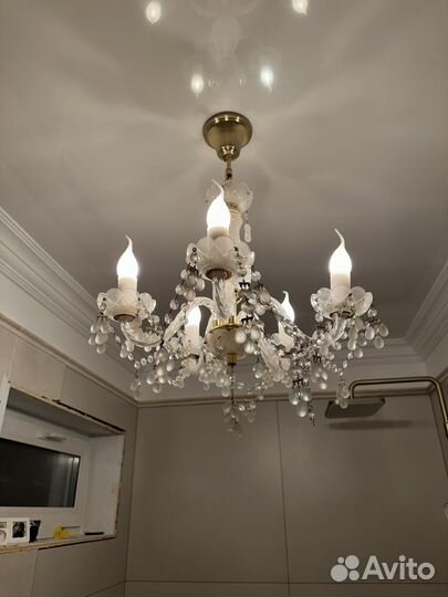 Люстра хрустальная бу