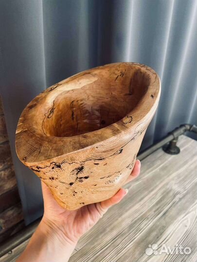 Ваза из массива граба