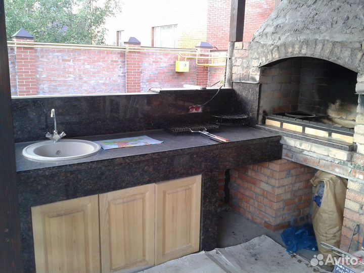 Кладка барбекю, мангальных зон, печей каминов