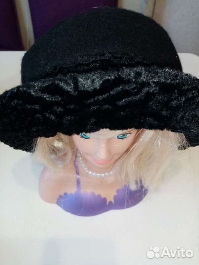 Шляпа женская черная