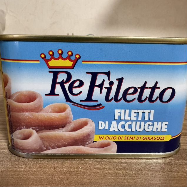 Филе анчоуса в подсолнечном масле Re Filetto 700гр