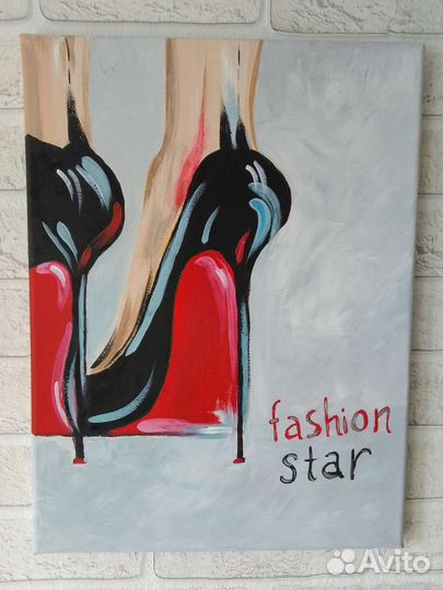 Картина на холсте интерьерная туфли