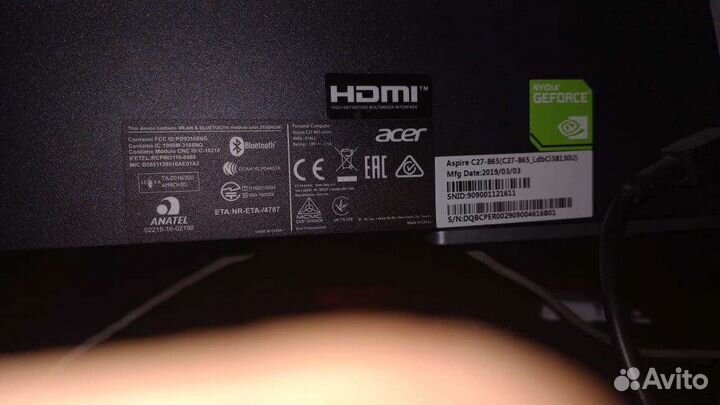 Моноблок Acer aspire c27