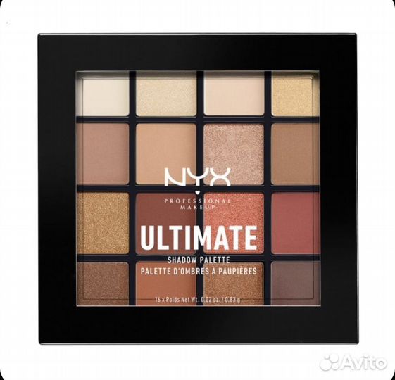 NYX Ultimate Shadow Palette, тени для век