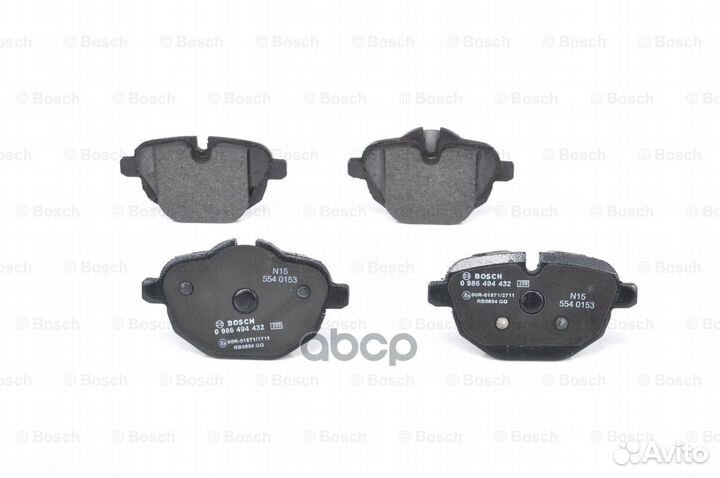 Колодки тормозные дисковые зад 0986494432 Bosch