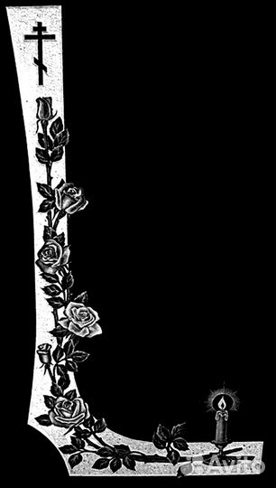 Оформление надмогильных плит (psd clip art)