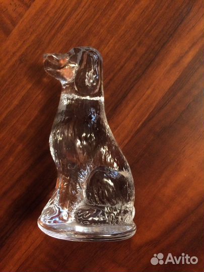 Хрустальная статуэтка собака