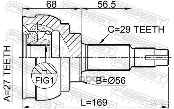 ШРУС внешний nissan maxima A32 94-00, maxima A3