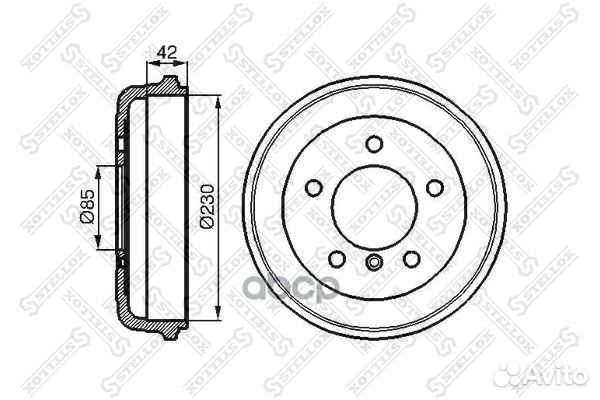 6026-3301-SX барабан торм. MB T1 2.3-2.9 D 77
