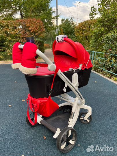 Коляска babylux 2 в 1 с прогулочная,люлька,стол