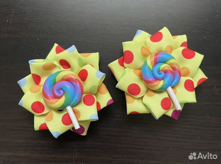 Резинки конфетки для волос ручной работы