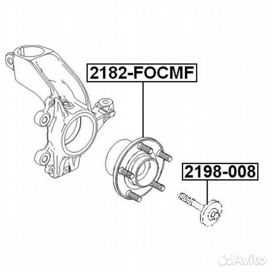 К-т подшипника ступицы перед. ford focus ii/c-max