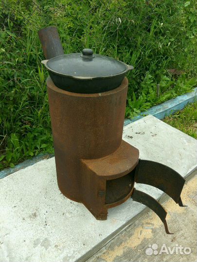 Печь с казаном