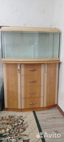 Аквариум панорамный с тумбой б/у