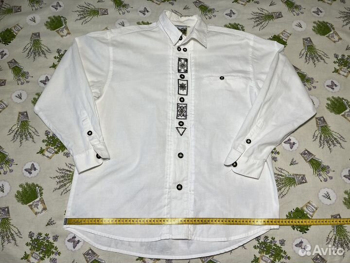 Баварская рубашка, вышивки, 52, ог.120, винтаж